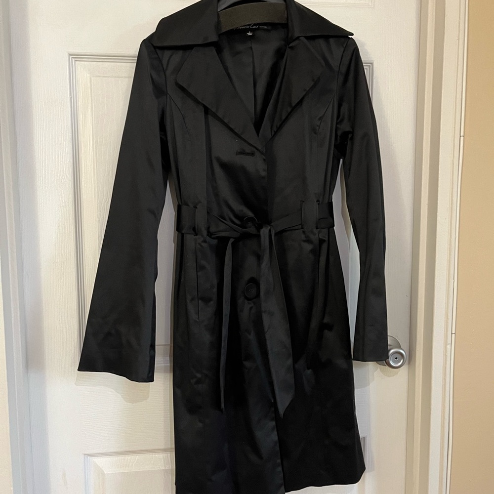 Elegant Black Women's Trench Coat